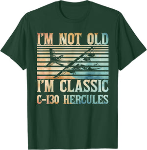 C-130 Hercules American USA Military Airplane T-Shirt - T-Shirt | Forest