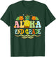 Aloha 2nd Grade Second Teacher First Day Back to School T-Shirt - T-Shirt | Forest