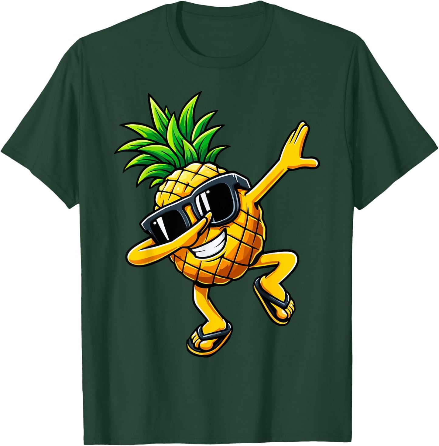 Dabbing Pineapple Sunglasses Hawaiian Aloha Beaches Hawaii T-Shirt - T-Shirt | Forest