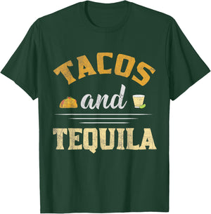 Tacos and Tequila Funny Graphic T-Shirt - T-Shirt | Forest
