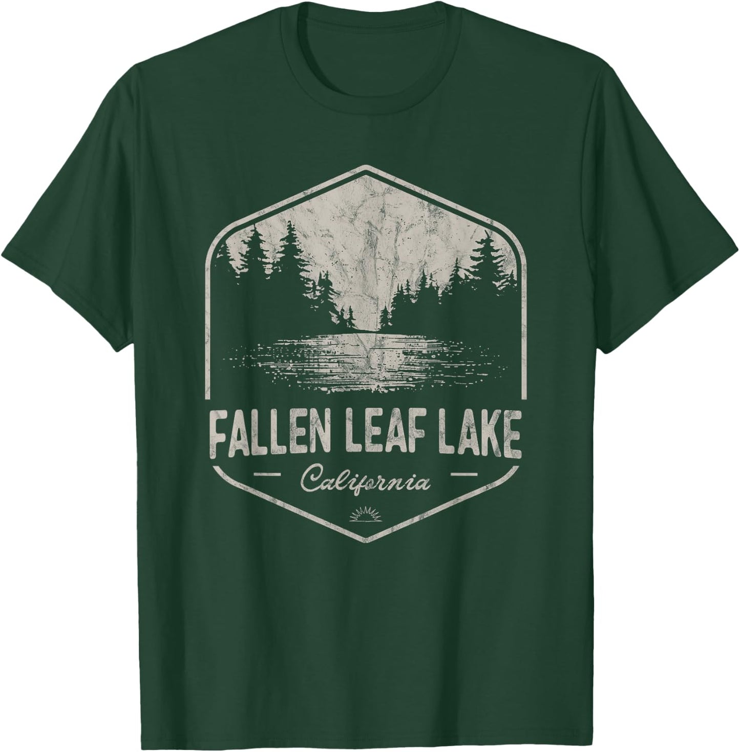 Fallen Leaf Lake California Outdoors Vintage T-Shirt - T-Shirt | Forest