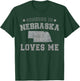 Someone In Nebraska Loves Me Heart Vintage State T-Shirt - T-Shirt | Forest
