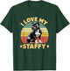 I Love My Staffy Dog Black Staffordshire Bull Terrier Owner T-Shirt - T-Shirt | Forest