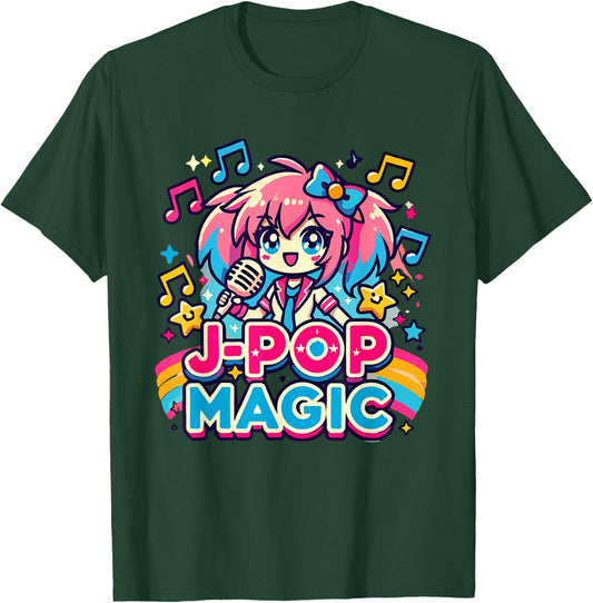 J-Pop Magic | Anime Japanese Pop Music| Cute Kawaii T-Shirt - T-Shirt | Forest