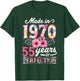 55 Year Old Made In 1970 Floral Flower 55th Birthday T-Shirt - T-Shirt | Forest