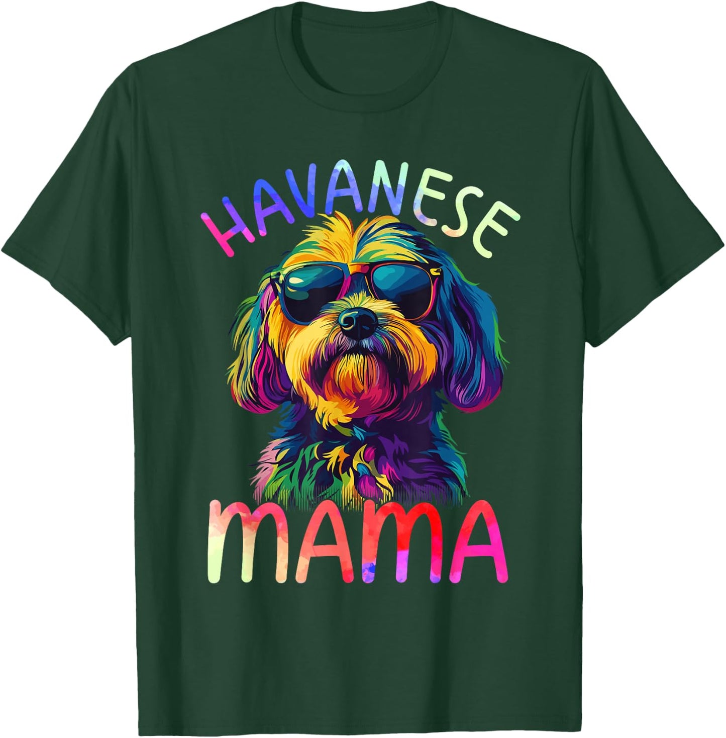 Havanese Mom Mama Colorful Pop Art Havanese T-Shirt - T-Shirt | Forest
