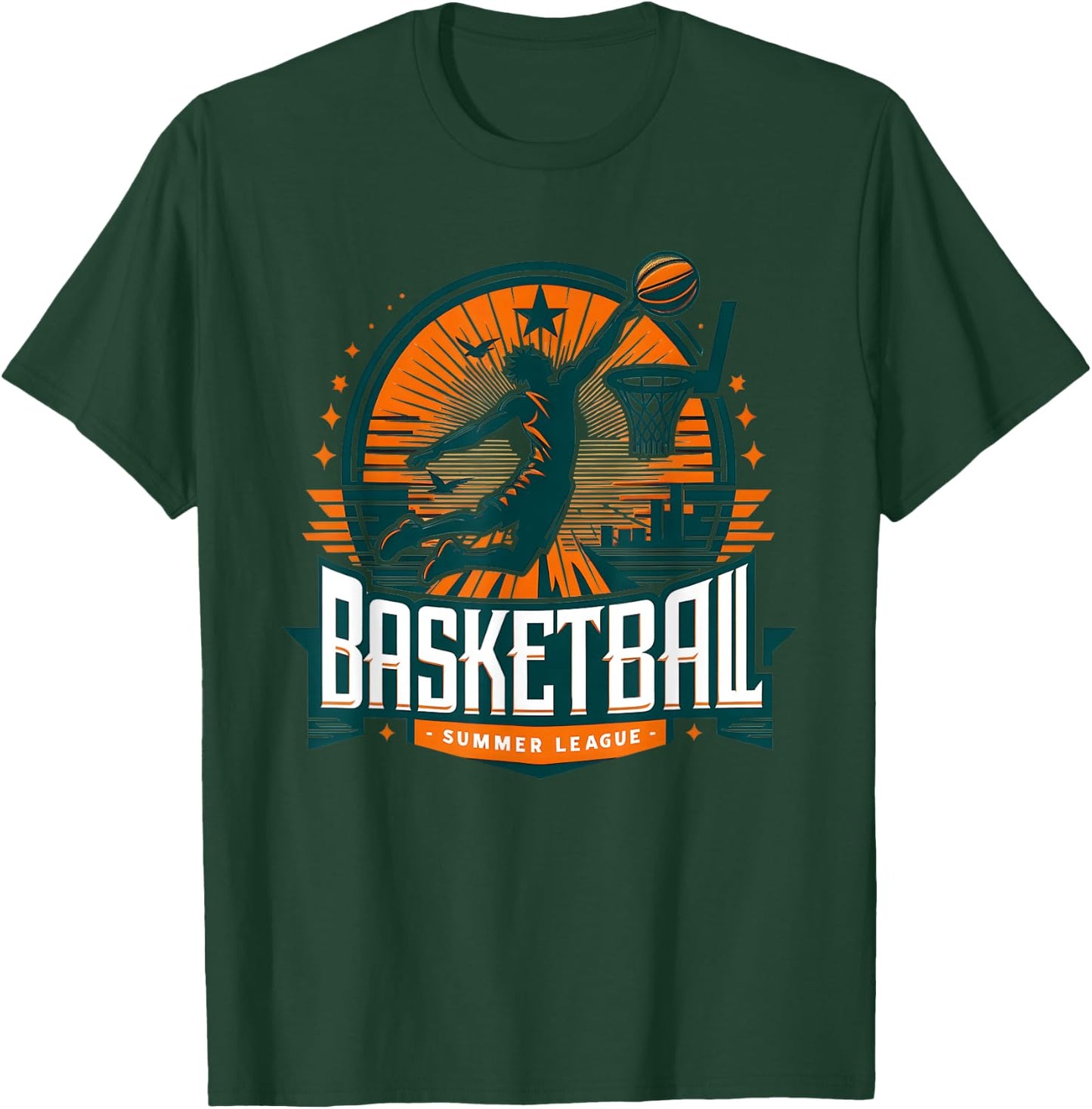 Basketball USA - Summer League Basketball Lover Women Kids T-Shirt - T-Shirt | Forest
