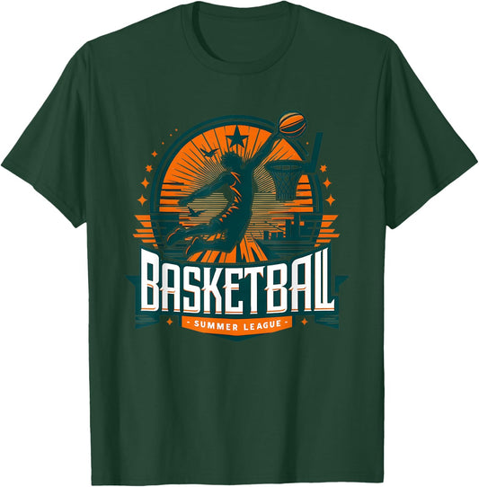 Basketball USA - Summer League Basketball Lover Women Kids T-Shirt - T-Shirt | Forest
