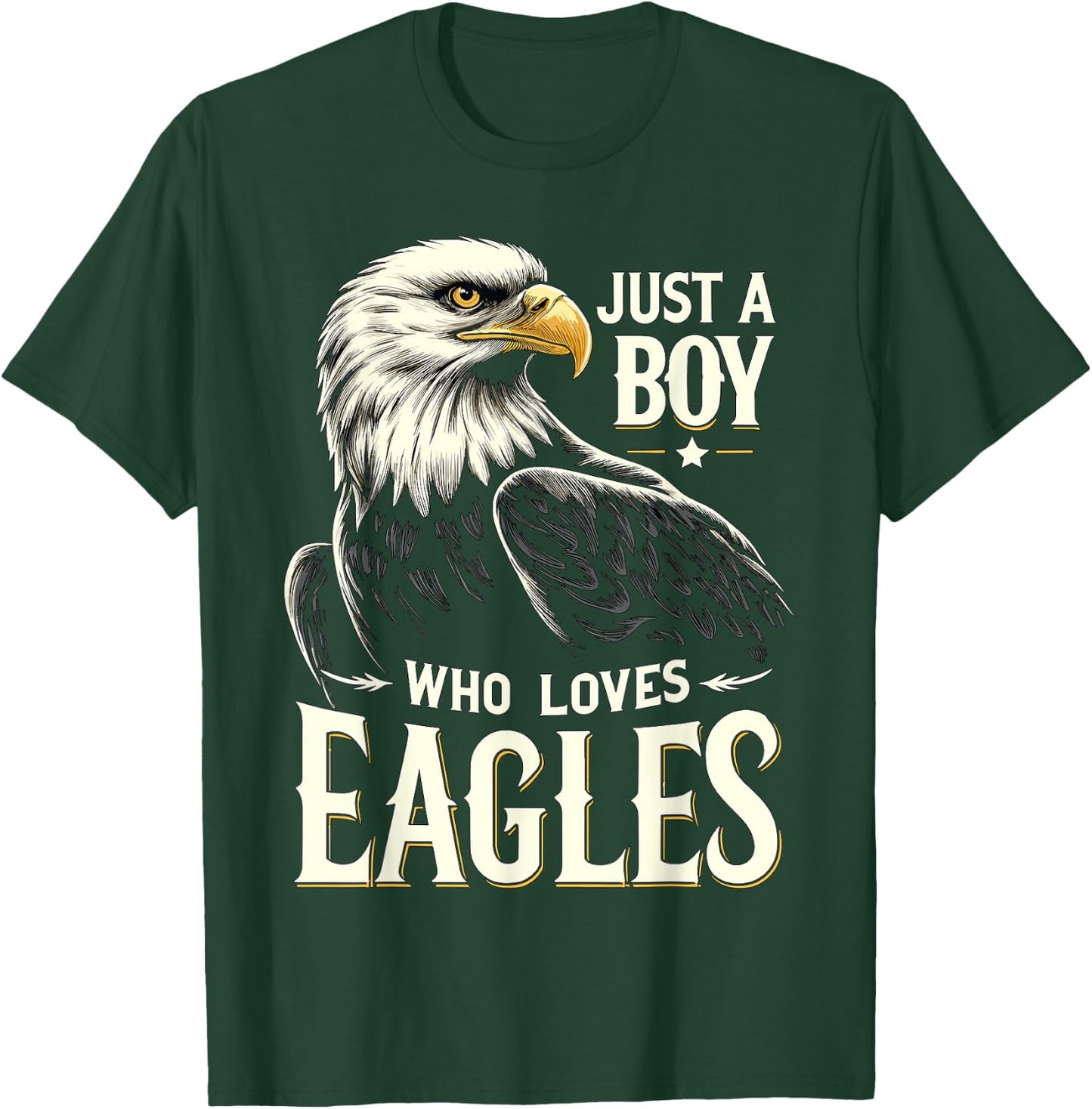 Just a Boy who loves Eagles T-Shirt - T-Shirt | Forest