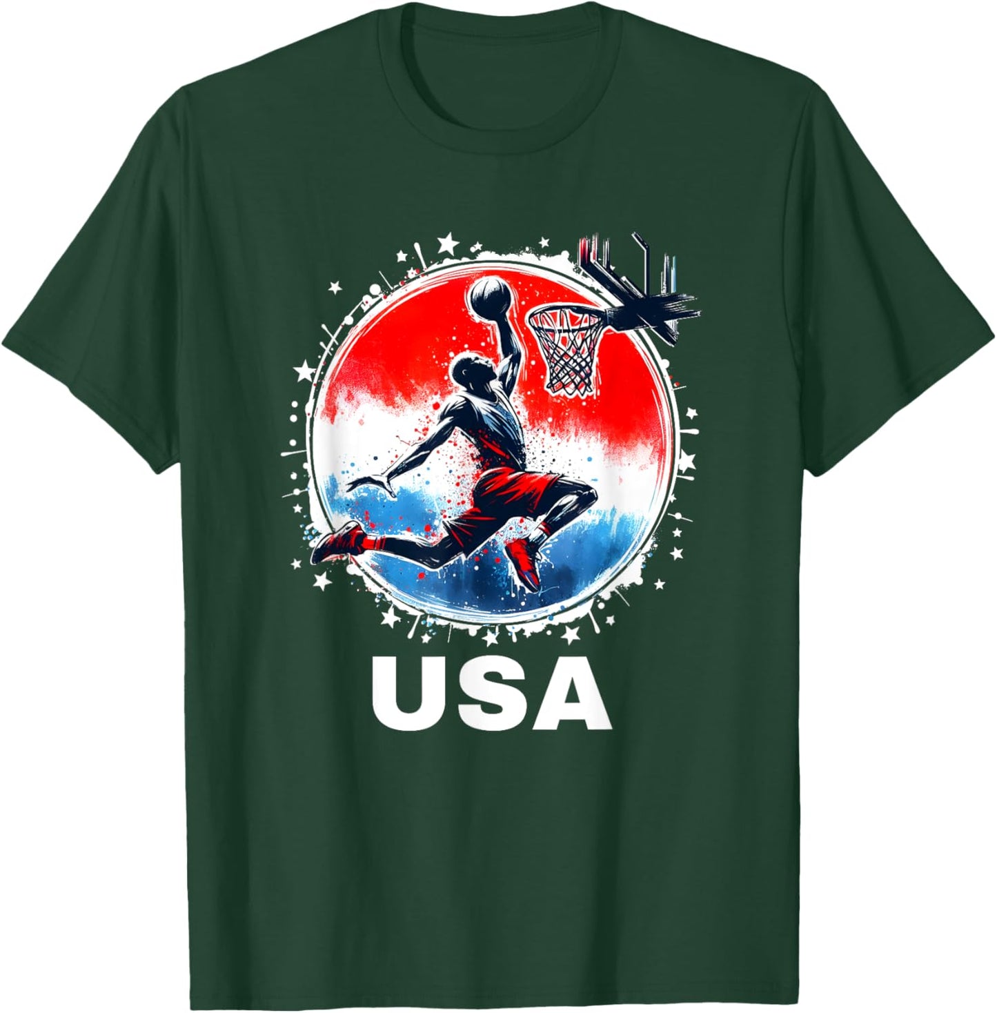 Basketball Team Basketball Apparel USA Team Basketball T-Shirt - T-Shirt | Forest