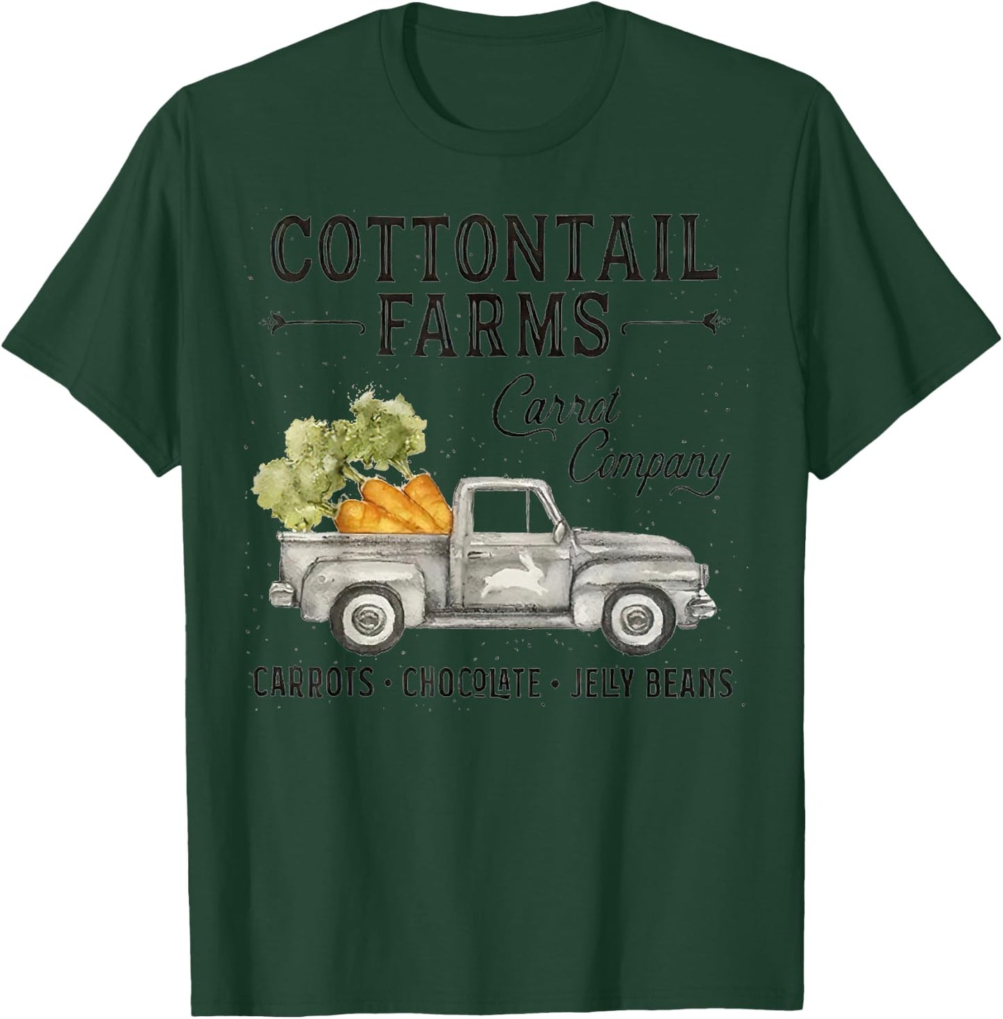 Cottontail farms carrot company vintage Easter day truck T-Shirt - T-Shirt | Forest