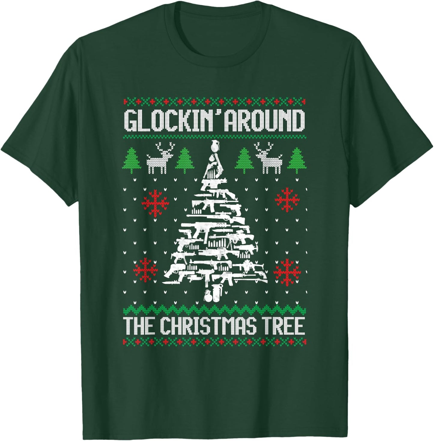 Glockin' Around The Christmas Tree Apparel T-Shirt - T-Shirt | Forest