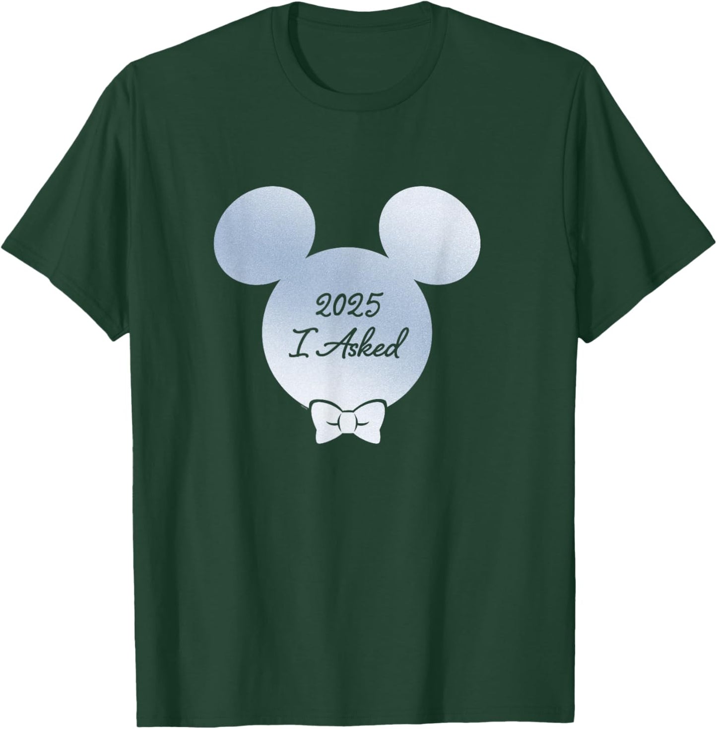 Disney I Asked Proposal Engagement Bow Tie Groom Mickey ’25 T-Shirt - T-Shirt | Forest