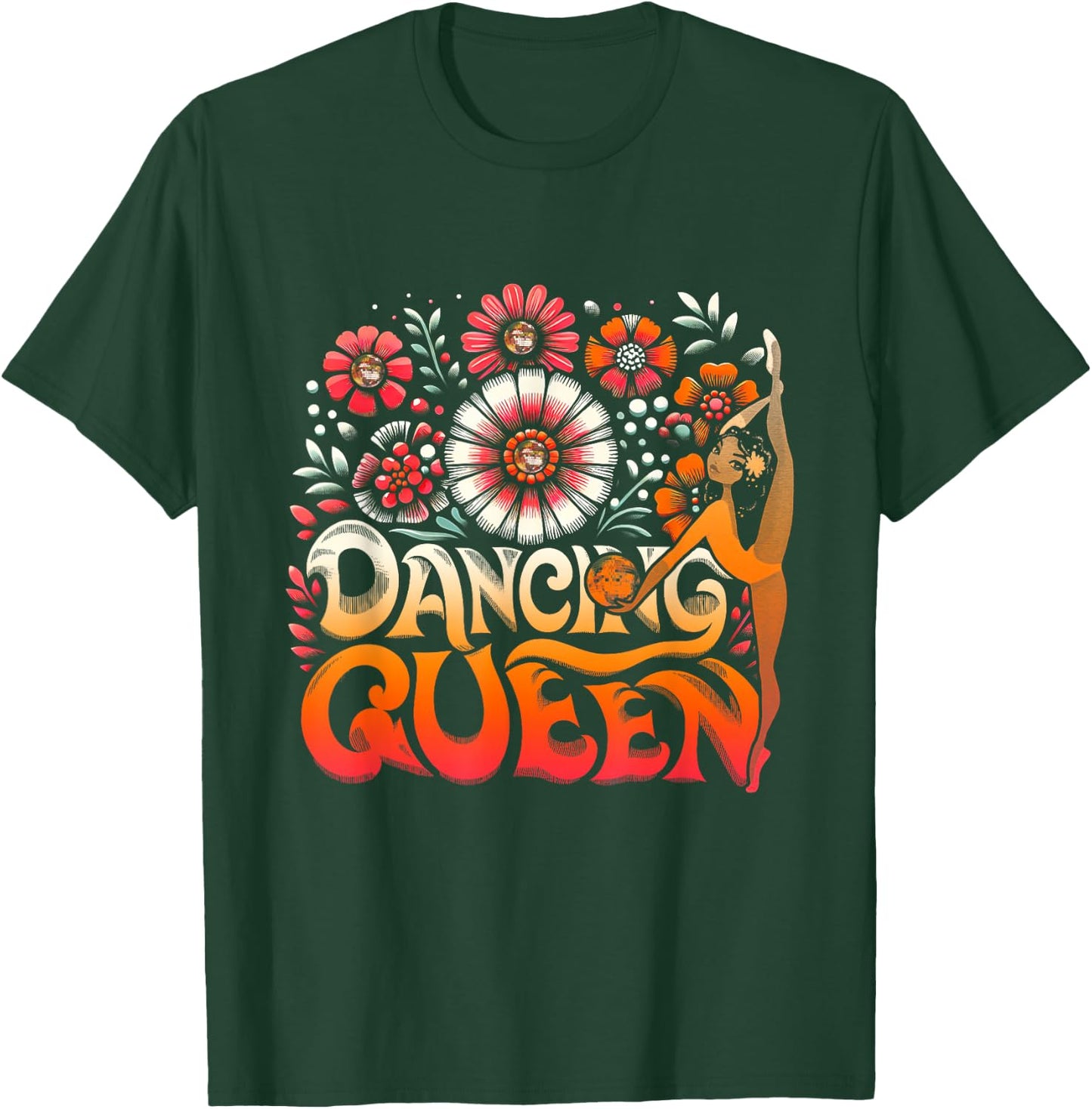 Dancing a Queen Dancing Vintage 70s 80s For Dance Parties T-Shirt - T-Shirt | Forest
