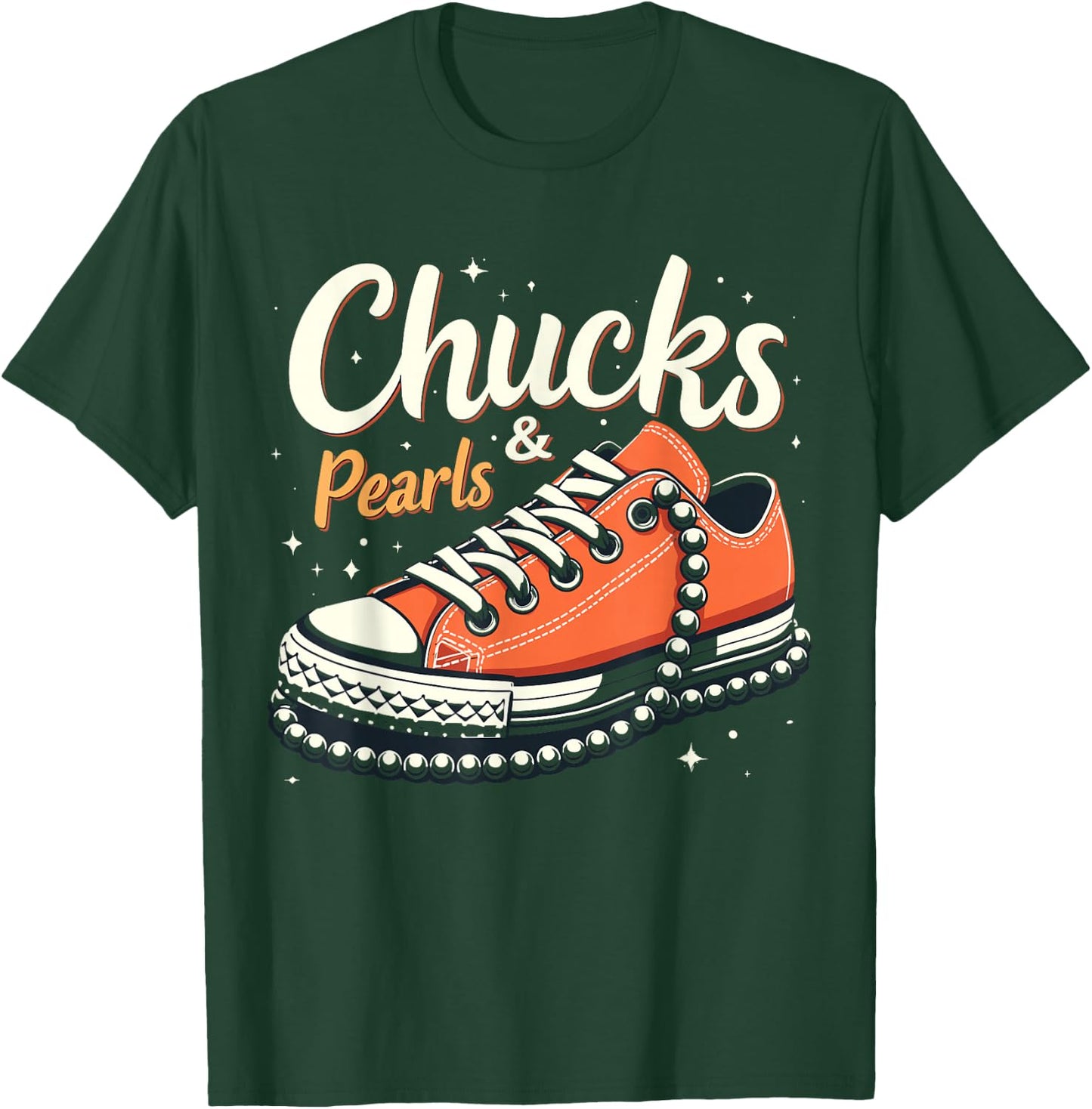 Orange Chucks and Pearls chucks 2025 T-Shirt - T-Shirt | Forest