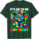 Autism Awareness It's ok to be Different Elephant T-Shirt - T-Shirt | Forest