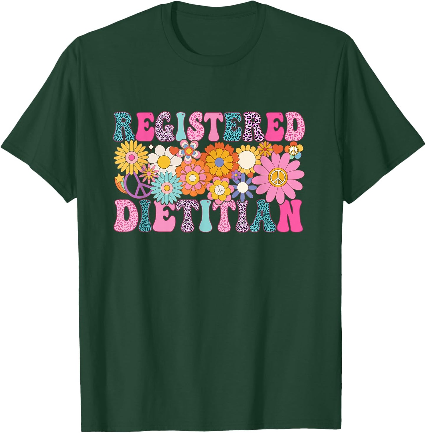 Registered Dietitian Week Groovy Appreciation Day T-Shirt - T-Shirt | Forest