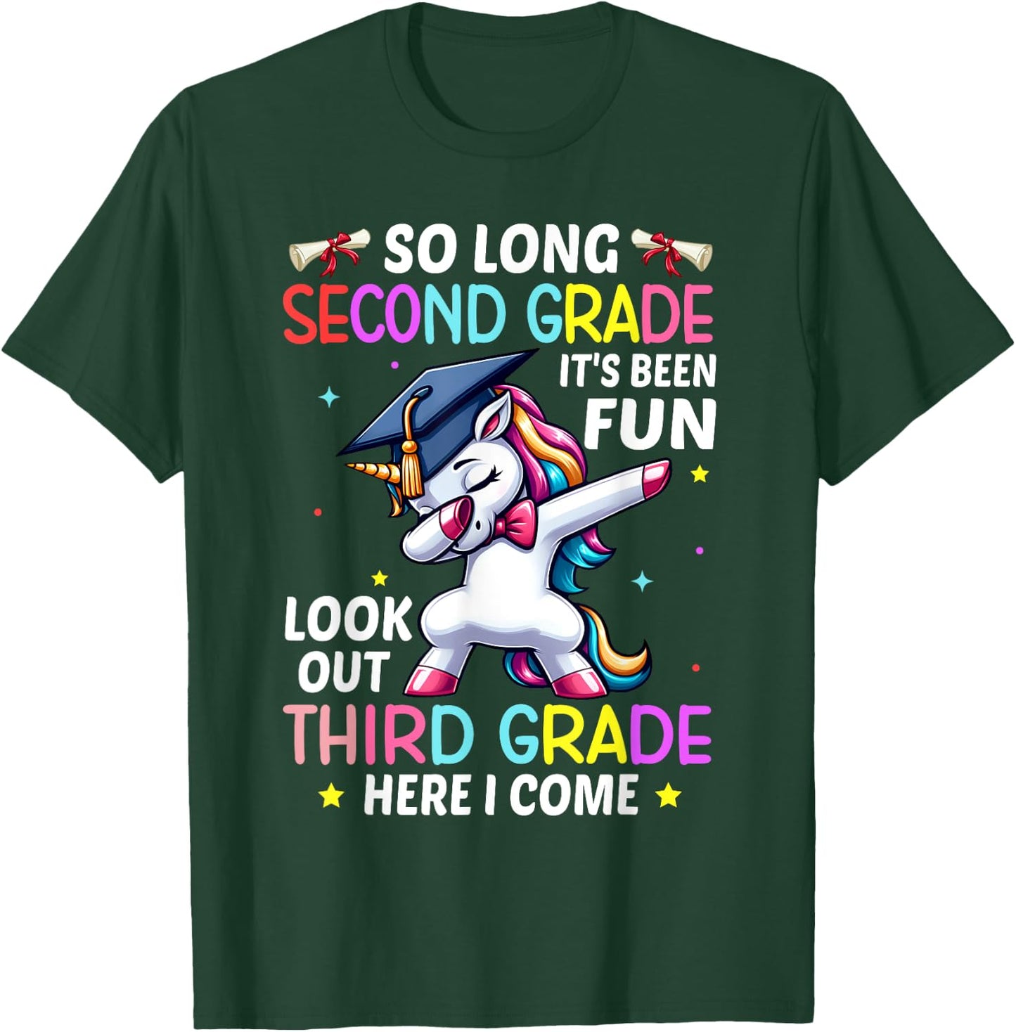 So Long 2nd Grade 3rd Grade Here I Come Unicorn Graduation T-Shirt - T-Shirt | Forest
