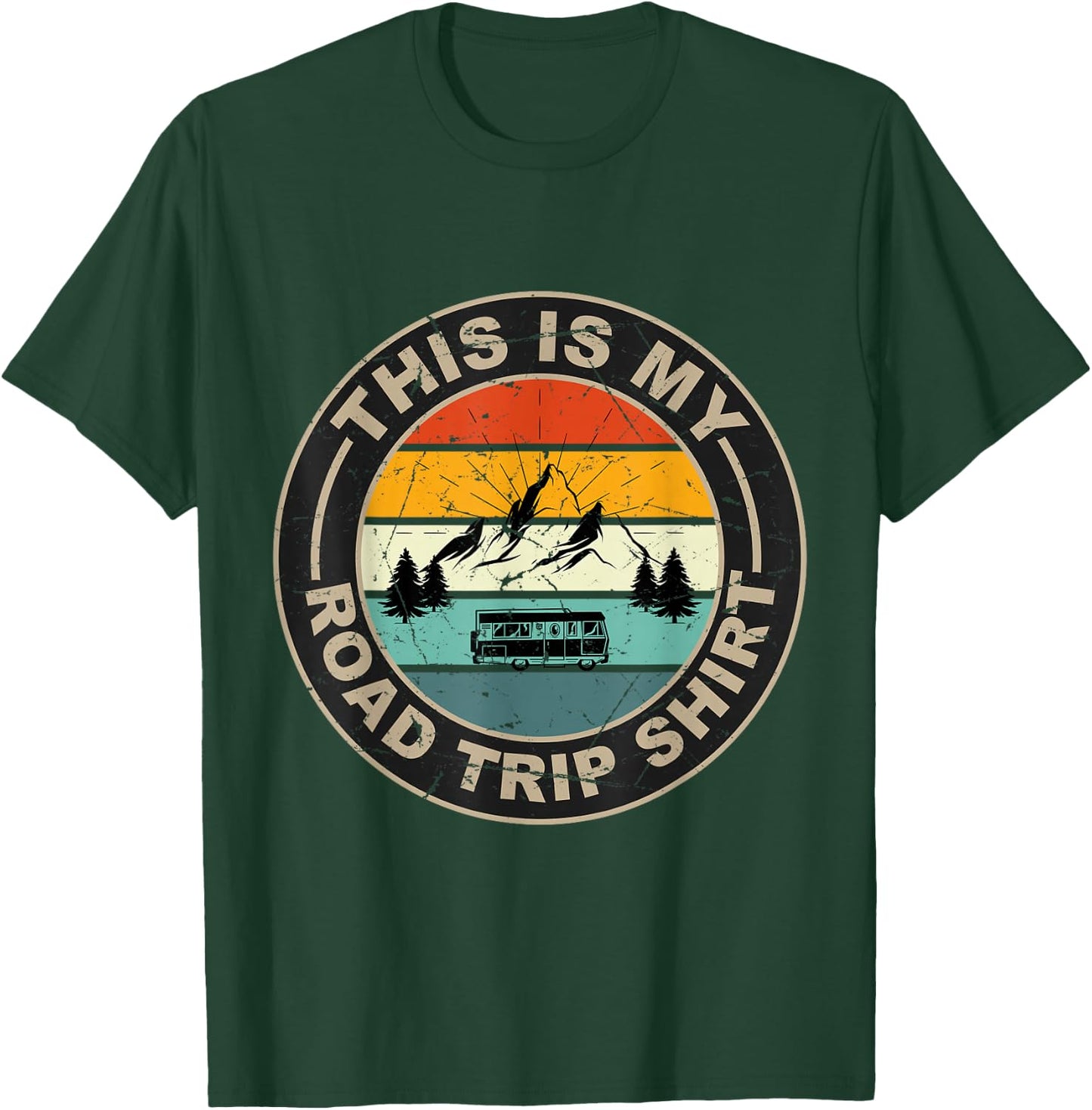 This Is My Road Trip Shirt Camper Vacation Travel RV T-Shirt - T-Shirt | Forest