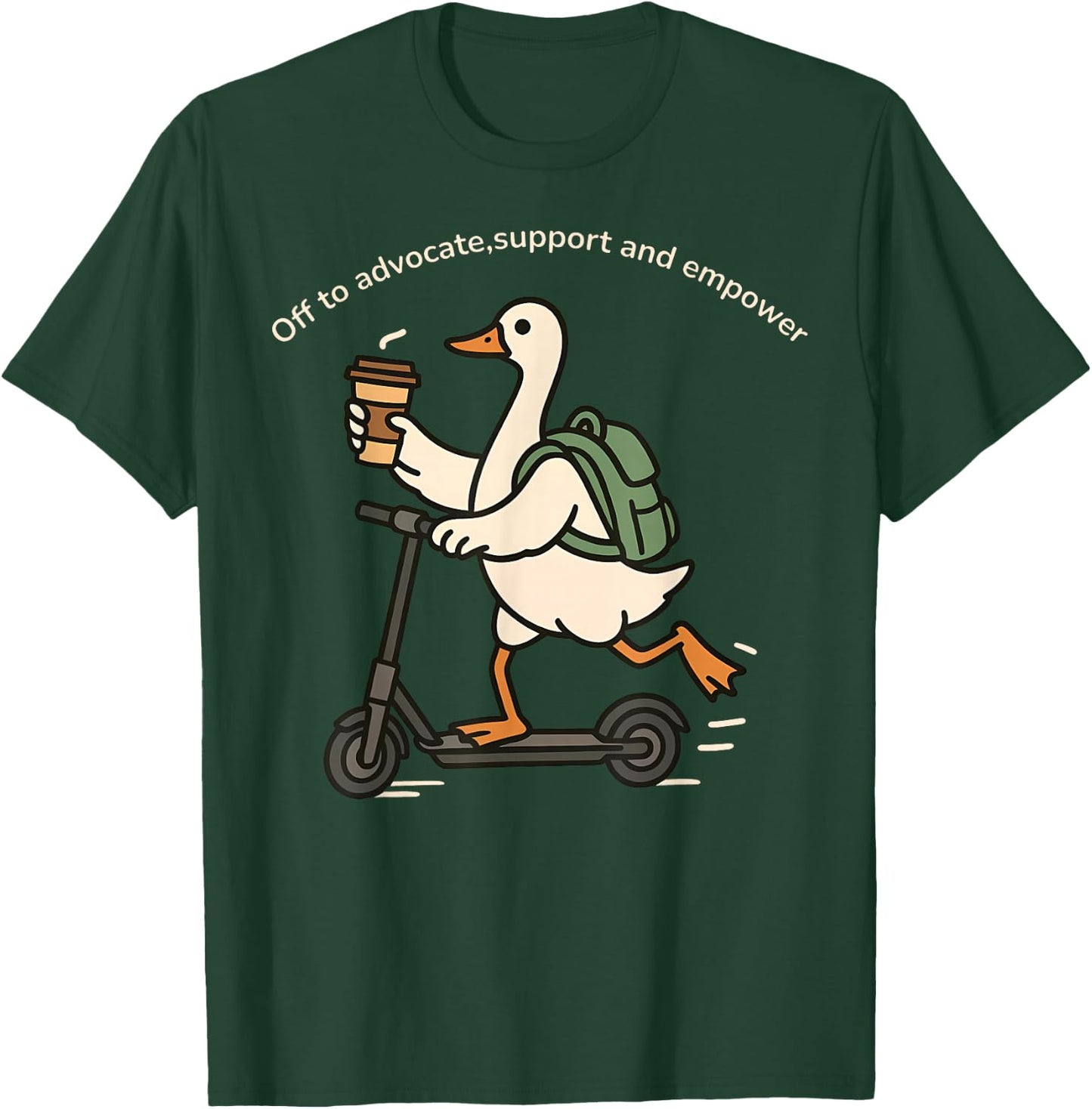Off to Advocate Support Empower Silly Goose Social Worker T-Shirt - T-Shirt | Forest