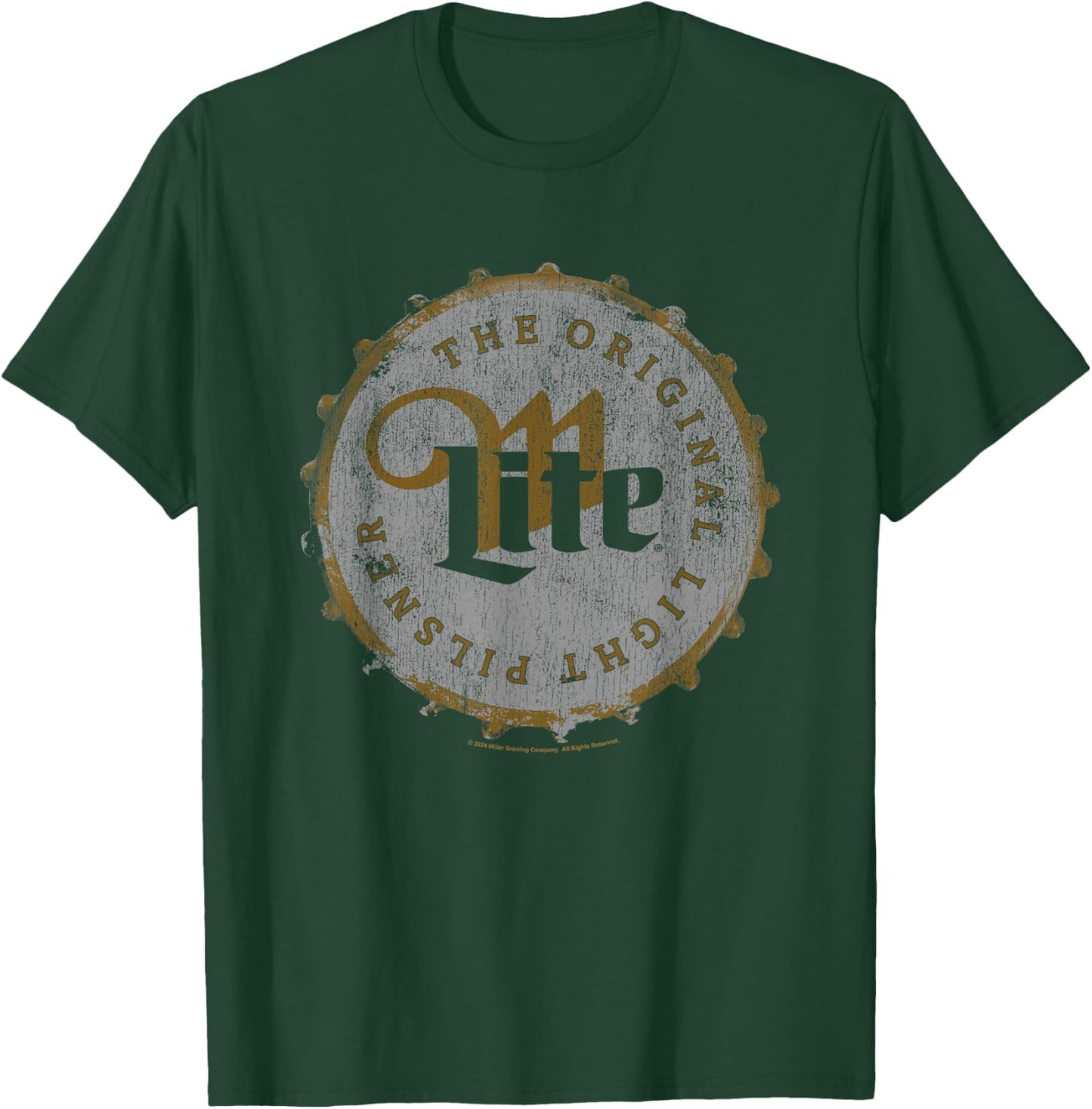 Miller Lite The Original Light Pilsner Bottle Cap Vintage T-Shirt - T-Shirt | Forest