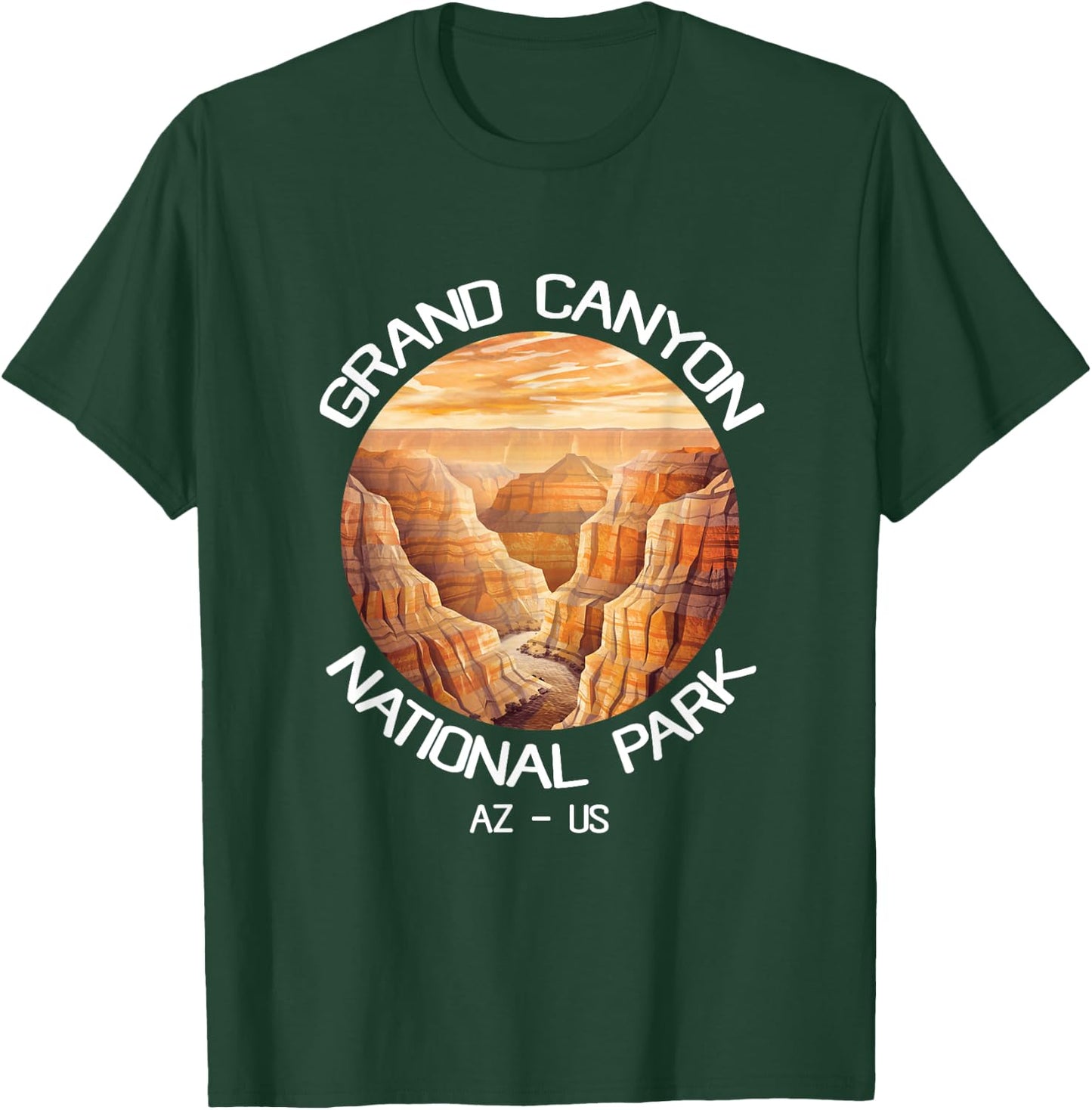 Arizona US National Park Travel Hiking Grand Canyon T-Shirt - T-Shirt | Forest