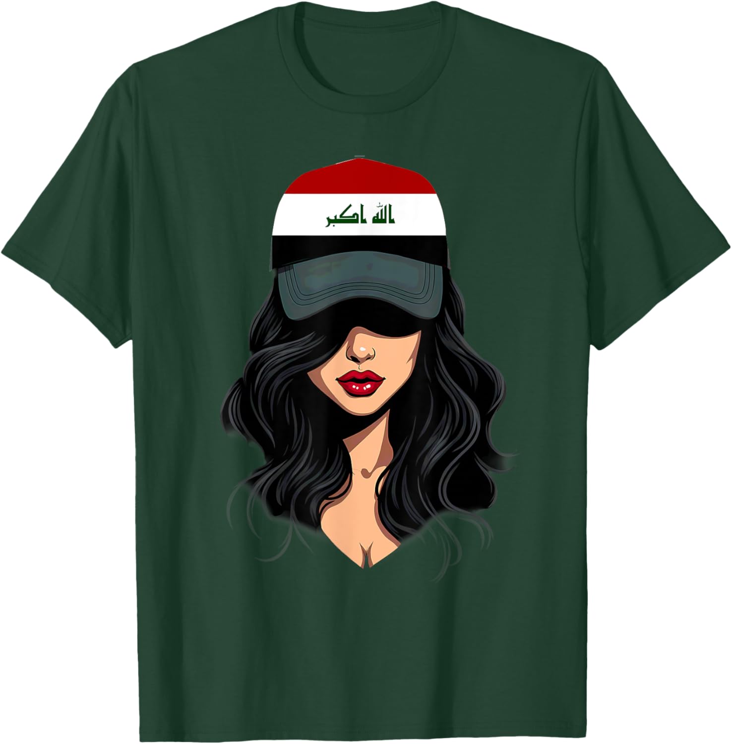 Patriotic Iraqi Girl Iraq Flag T-Shirt - T-Shirt | Forest