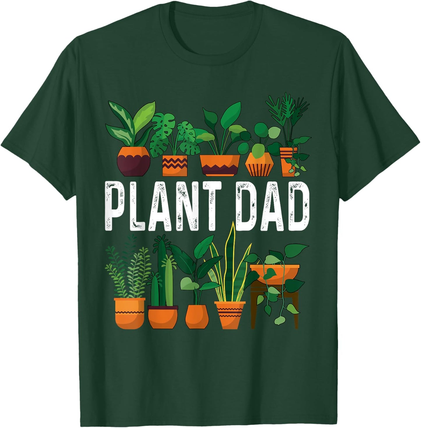 Plant Dad Potted Plant Lover Men's Gardening Plant Guy T-Shirt - T-Shirt | Forest