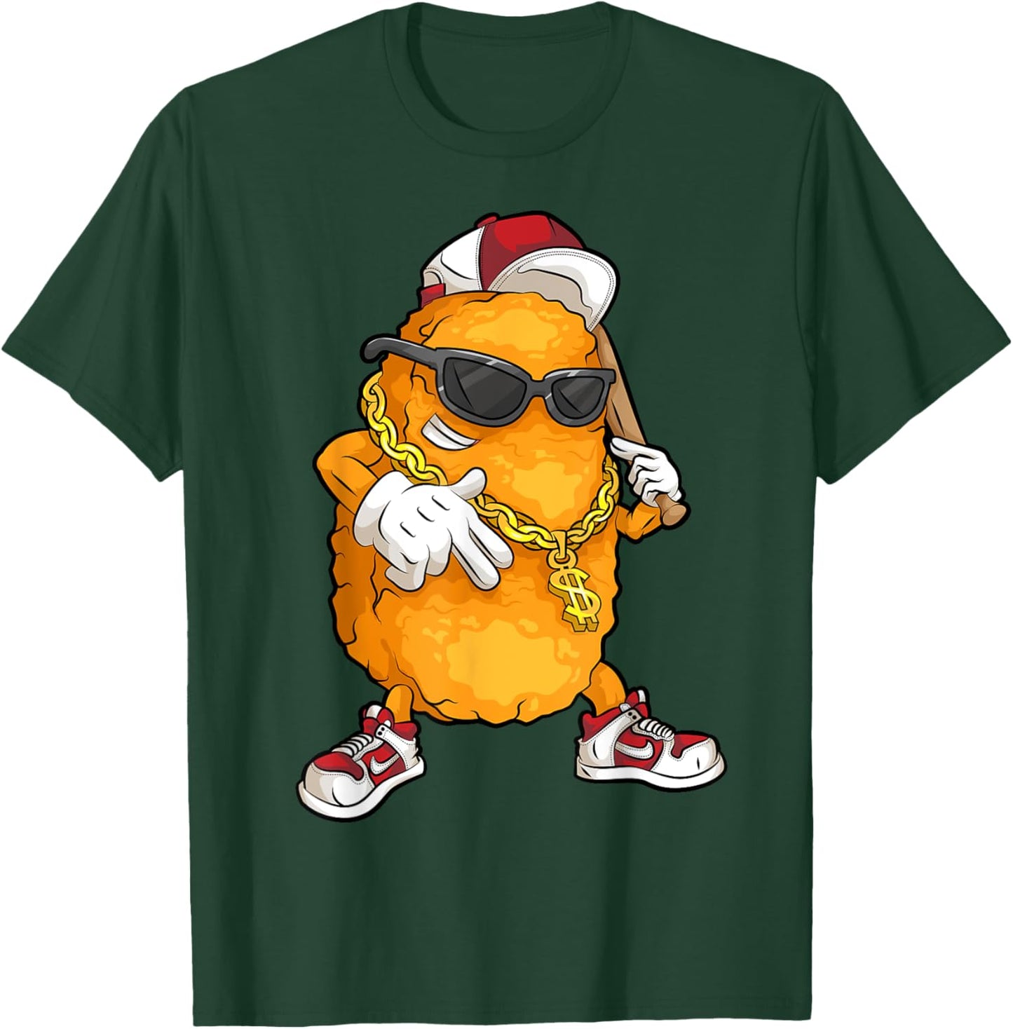 Cool Chicken Nugget Art For Boys Kids Chicken Nugget Lover T-Shirt - T-Shirt | Forest