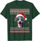 Ugly Sweater X-mas Santa Italian Greyhound Dog Christmas T-Shirt - T-Shirt | Forest