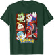 Pokémon Koraidon & Paldea Starters Boxed Up Portraits T-Shirt - T-Shirt | Forest