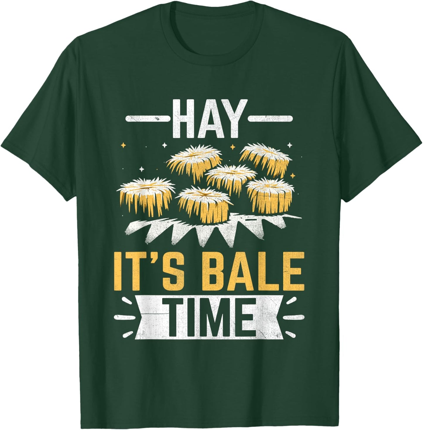 Funny Hay Bale Farming Farmer Bale of Hay Baled Farm T-Shirt - T-Shirt | Forest