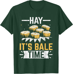 Funny Hay Bale Farming Farmer Bale of Hay Baled Farm T-Shirt - T-Shirt | Forest