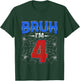 Kids Bruh I'm 4 Year Old Funny 4th Birthday Boys Kids Spider Web T-Shirt - T-Shirt | Forest