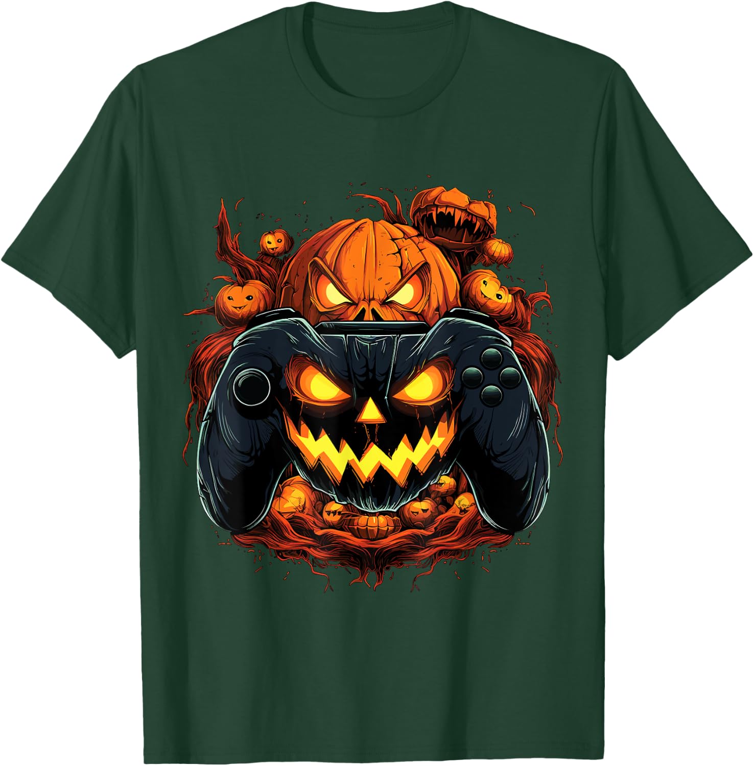 Boys Halloween shirt Gaming Controller Halloween Costume T-Shirt - T-Shirt | Forest