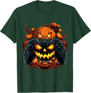 Boys Halloween shirt Gaming Controller Halloween Costume T-Shirt - T-Shirt | Forest