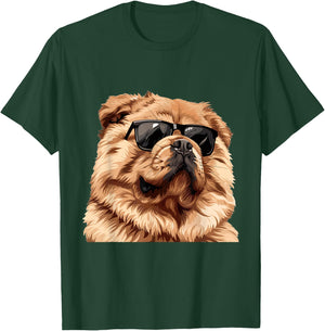 Chow Chow Sunglasses Dog Breed Graphic T-Shirt - T-Shirt | Forest