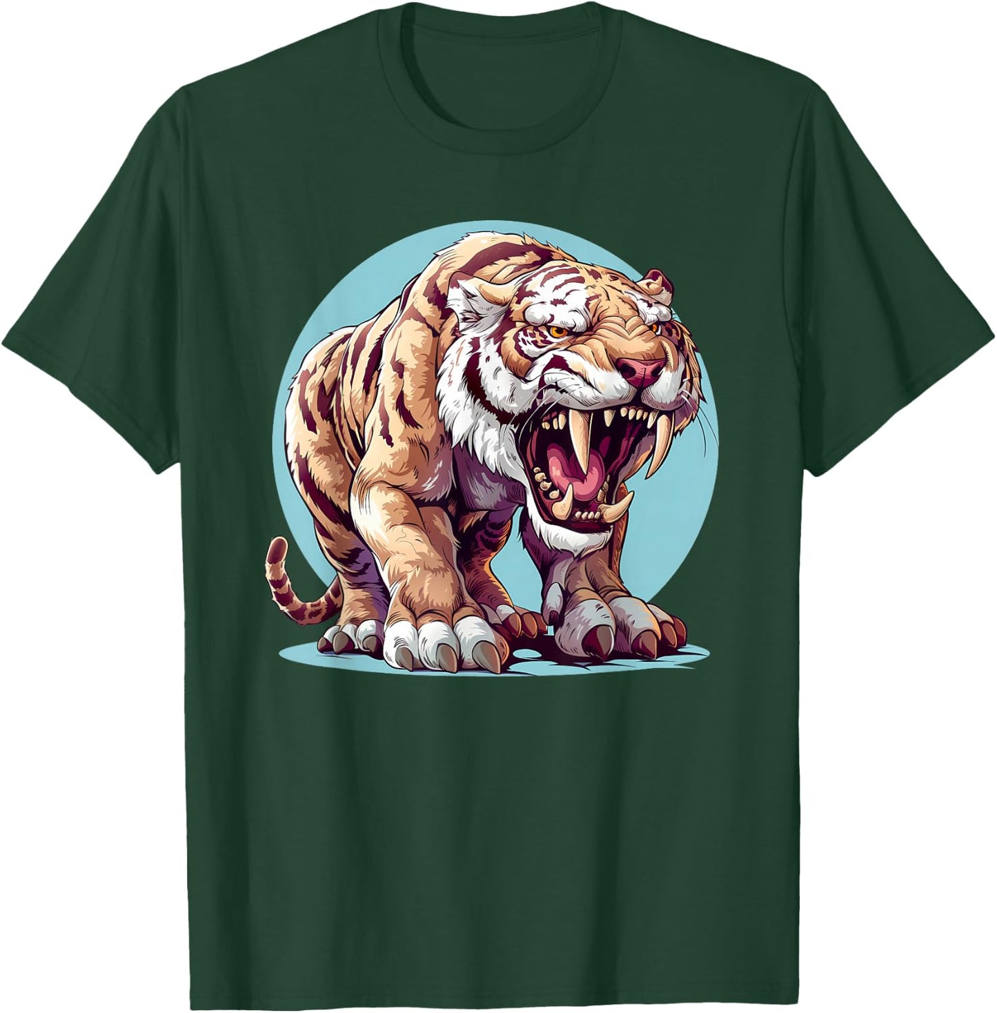 Saber Tooth Tiger - Sabre Tooth Tiger T-Shirt - T-Shirt | Forest