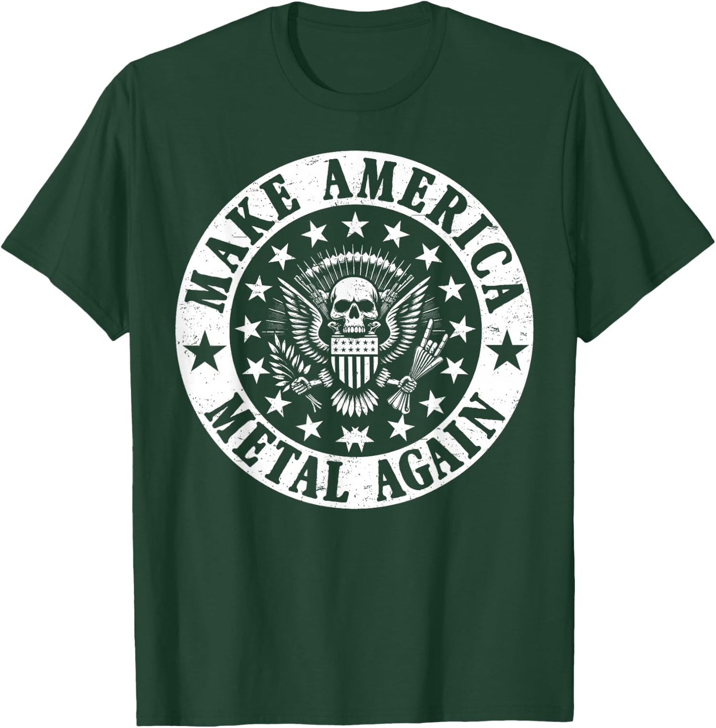 Make America Metal Again Vintage Seal Funny Apparel T-Shirt - T-Shirt | Forest
