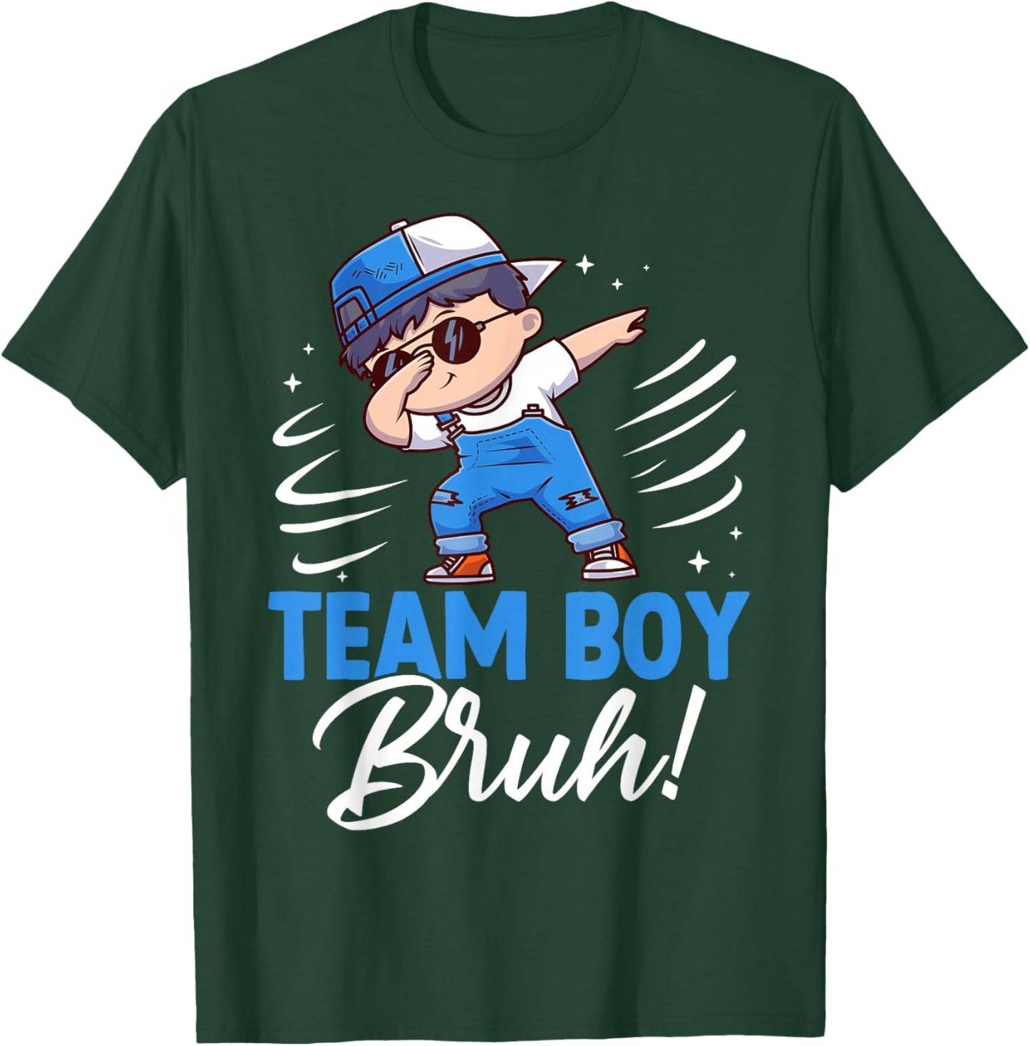 Family Team Boy Bruh Gender Reveal Party Announcement T-Shirt - T-Shirt | Forest
