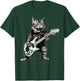 Cat Guitar T Shirt Cat Playing Guitar Heavy Metal Cat T-Shirt - T-Shirt | Forest