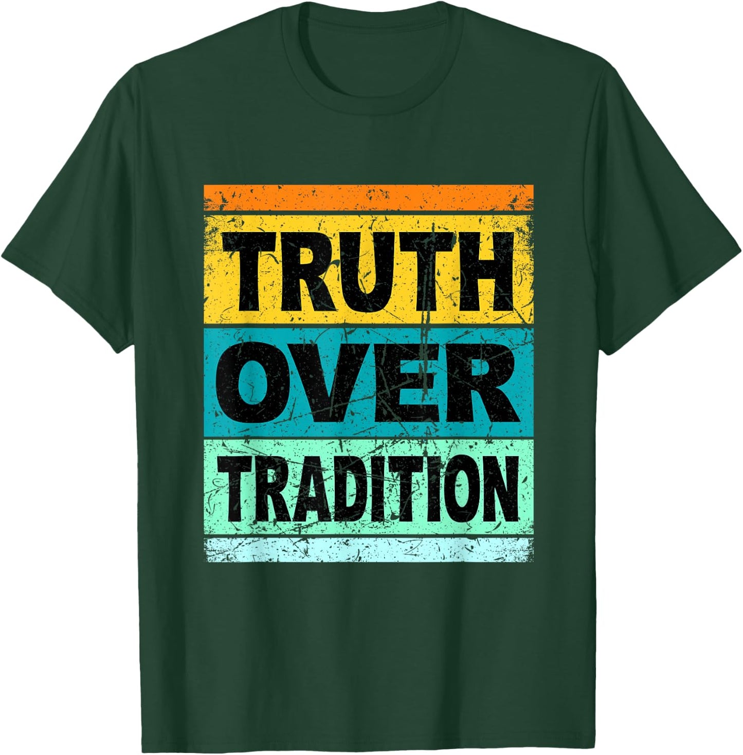Retro Hebrew Shirt Women Kids Truth Over Tradition T-Shirt - T-Shirt | Forest