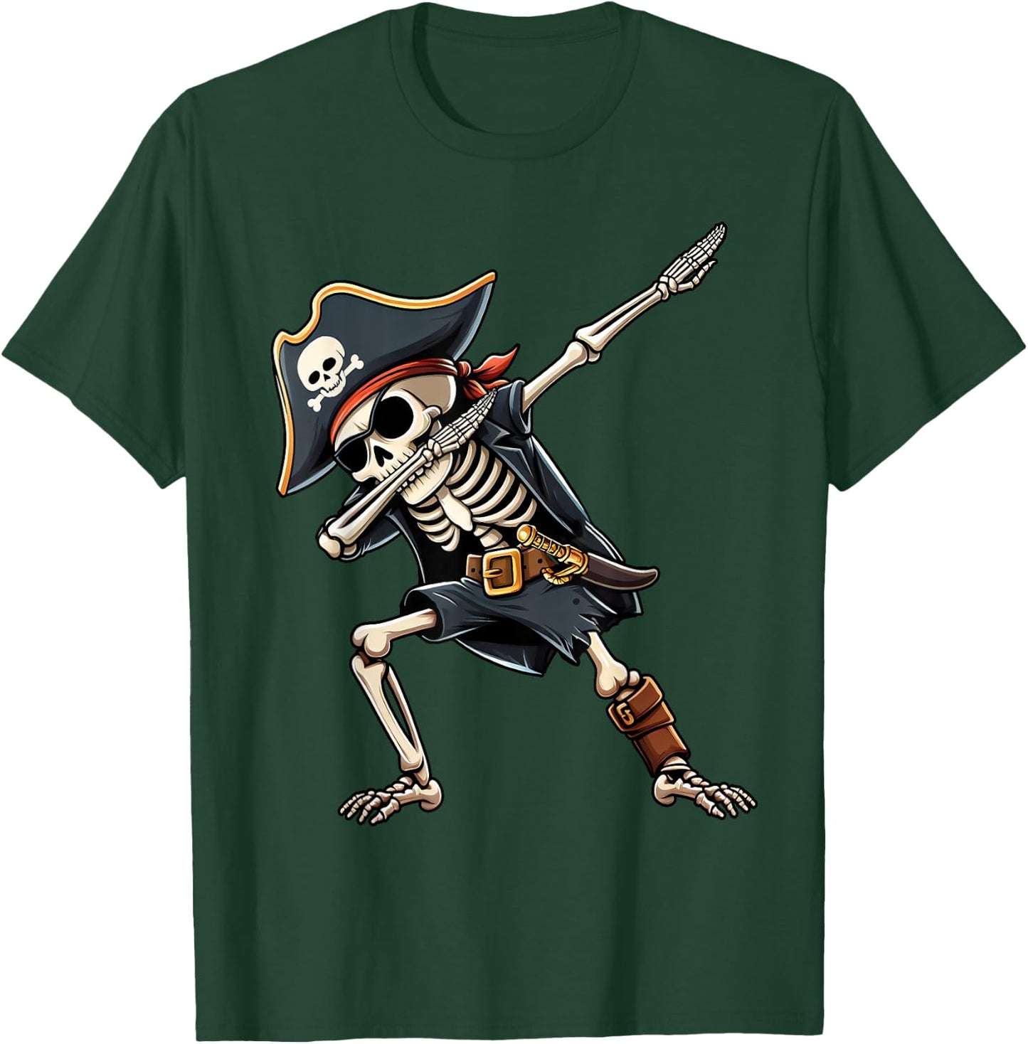 Halloween Shirts Boys Kids Skeleton Pirate Halloween T-Shirt - T-Shirt | Forest