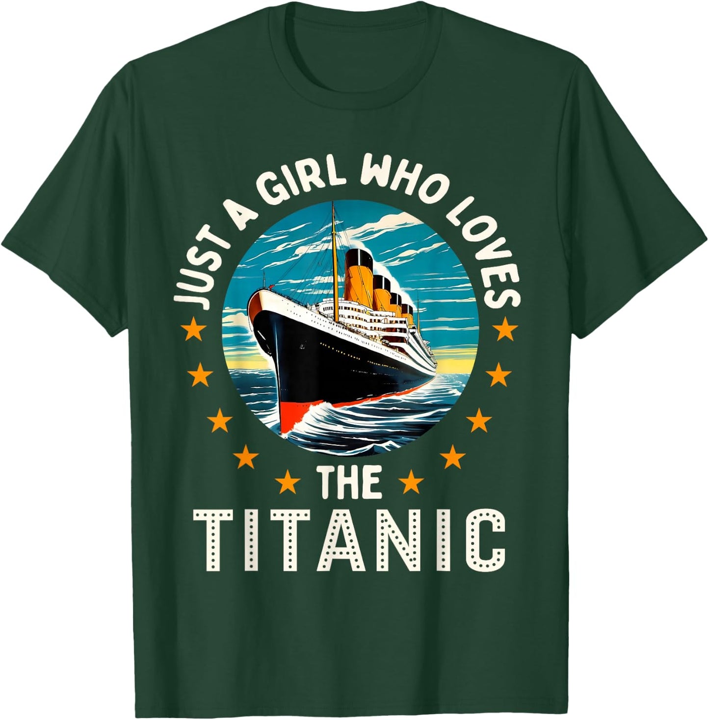 A Girl Who Loves the RMS Titanic Girls T-Shirt - T-Shirt | Forest