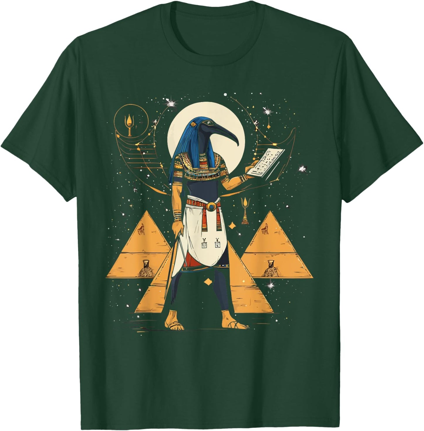 Thoth Egyptian God Egyptian Mythology Pyramid Ancient Egypt T-Shirt - T-Shirt | Forest
