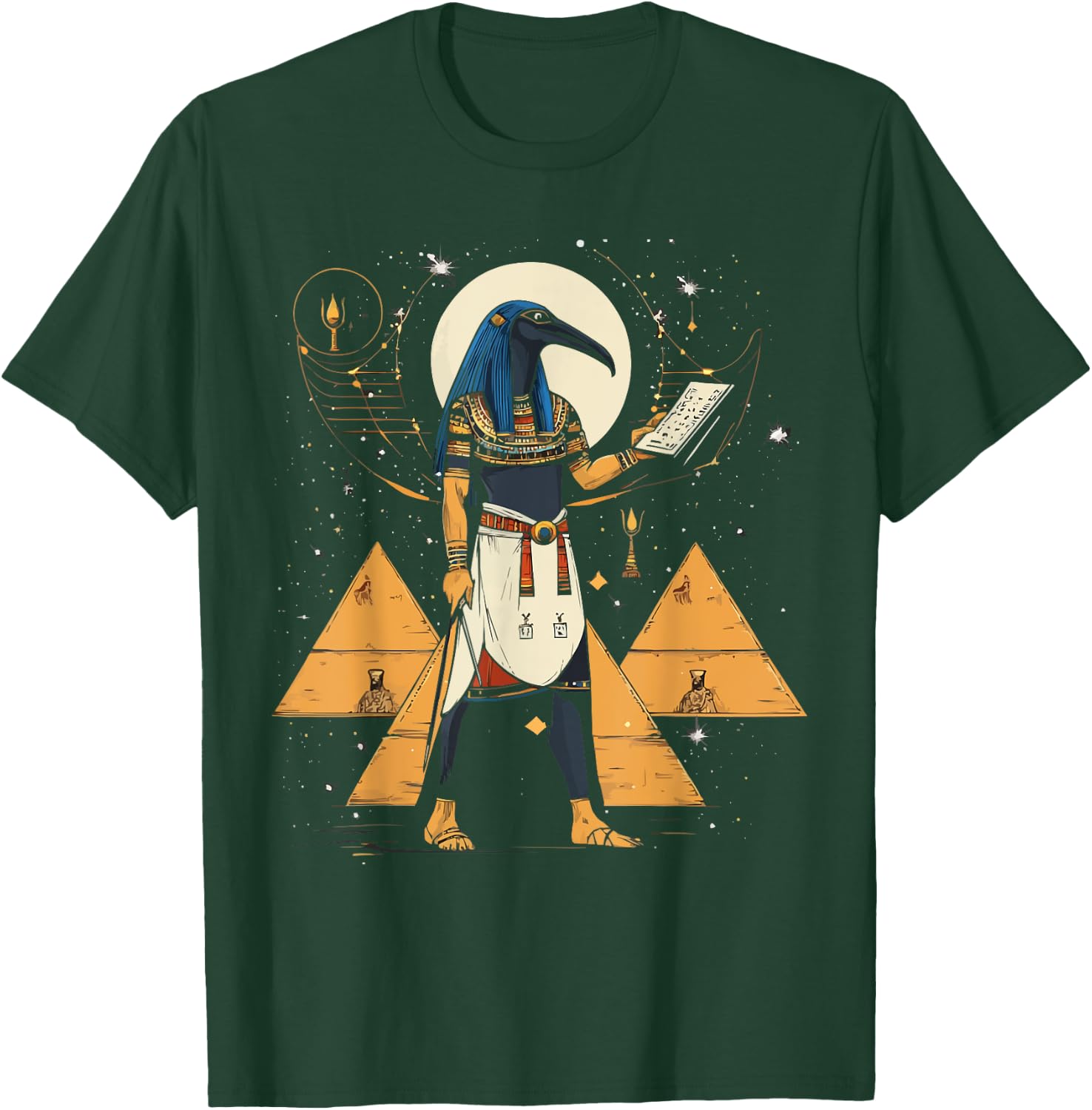 Thoth Egyptian God Egyptian Mythology Pyramid Ancient Egypt T-Shirt - T-Shirt | Forest