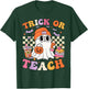 Teacher Halloween Trick Or Teach Cute Ghost Coffee Pumpkins T-Shirt - T-Shirt | Forest