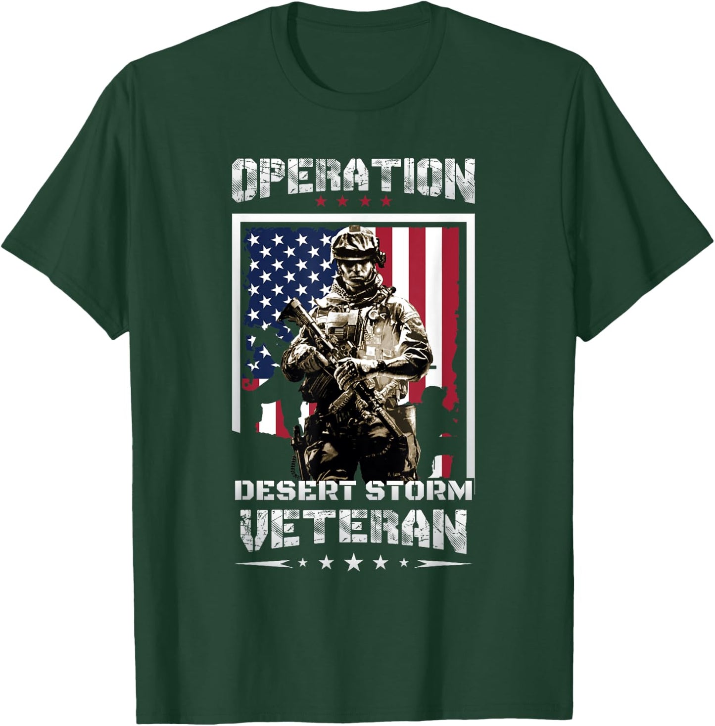 Veteran Shirt Operation Desert Storm Men Women USA Gift T-Shirt - T-Shirt | Forest
