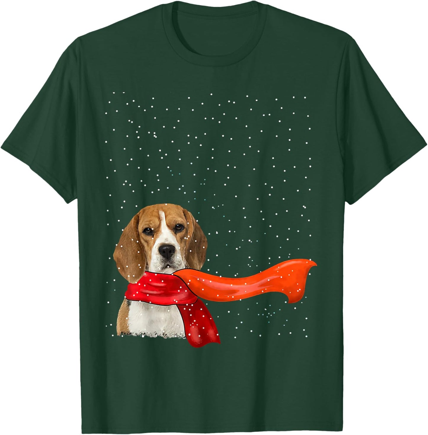 Beagle Dog Winter Christmas Sweater Xmas Pet T-Shirt - T-Shirt | Forest