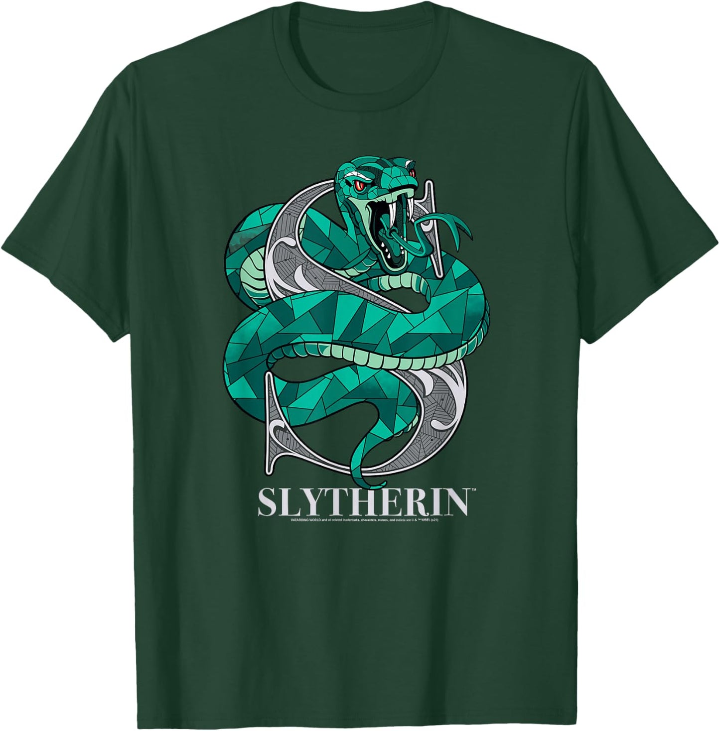 Harry Potter Mosaic Slytherin with Snake T-Shirt - T-Shirt | Forest